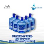5 Botellas 10 ltrs Desechables