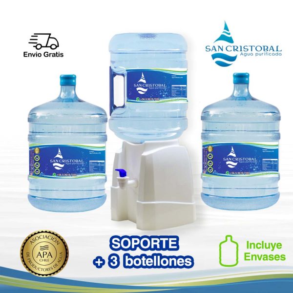 Soporte + 3 Botellones