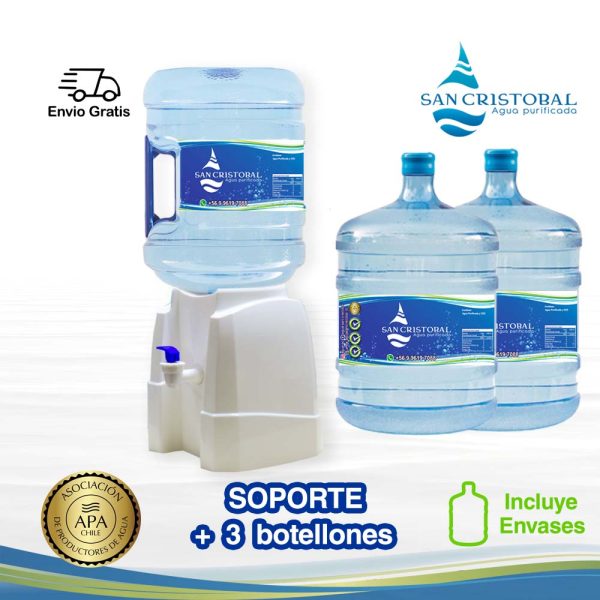 Soporte + 3 Botellones